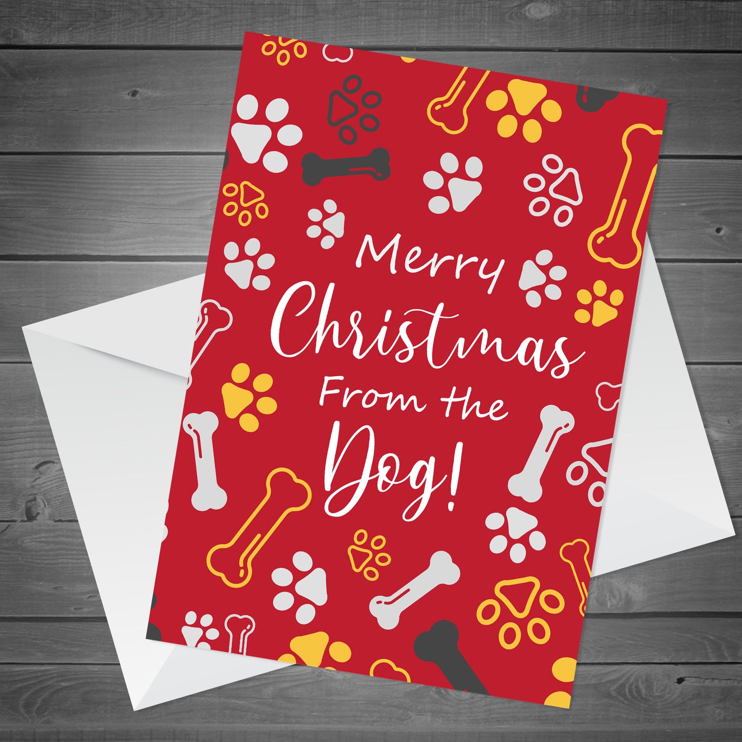 Merry Christmas Card From The Dog Funny Christmas Card For Mum