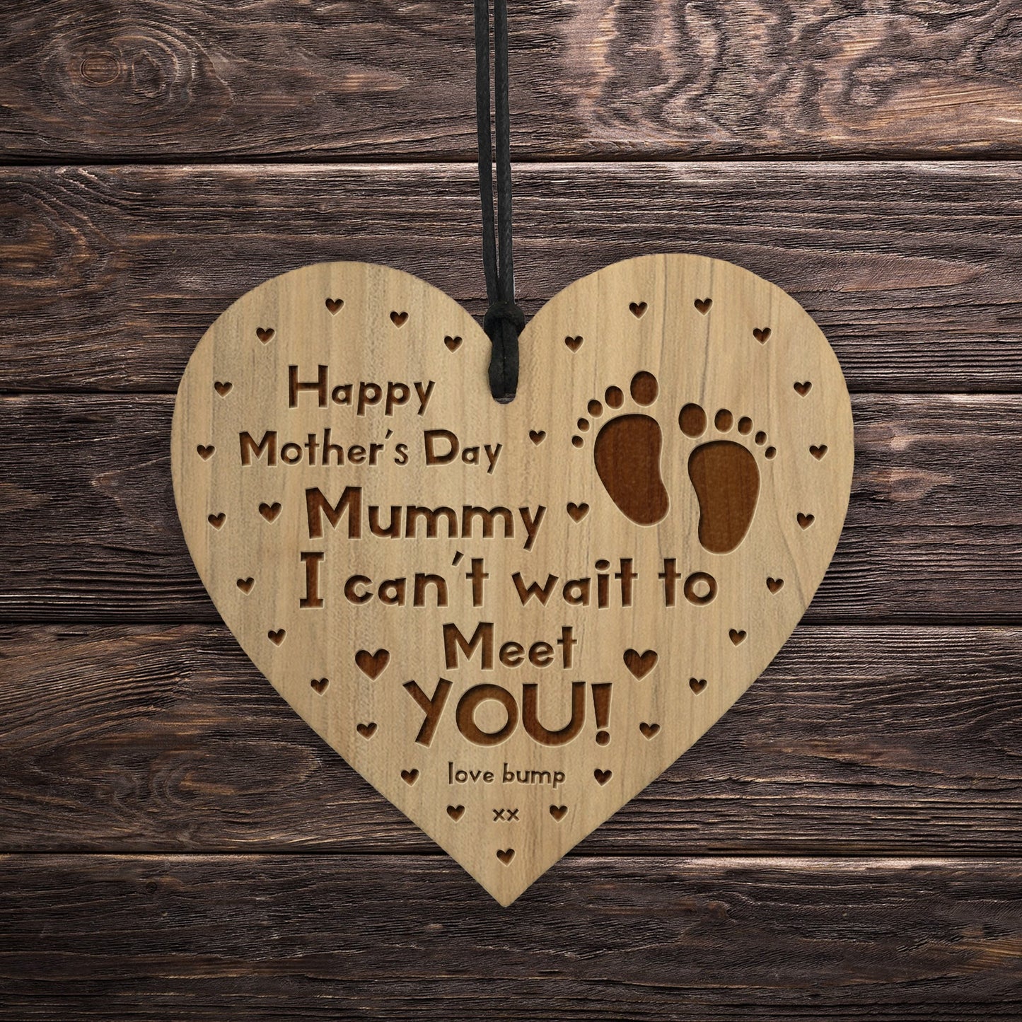 Mothers Day Gift From Bump Engraved Heart Mummy To Be Gift