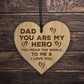 Dad Gifts For Fathers Day Birthday Engraved Heart Gift For Him