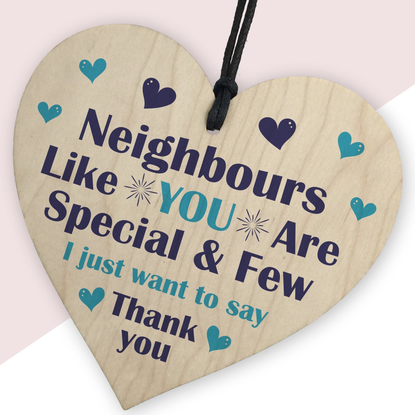 Neighbour Gift Plaque Wood Heart Friendship Gift Neighbour