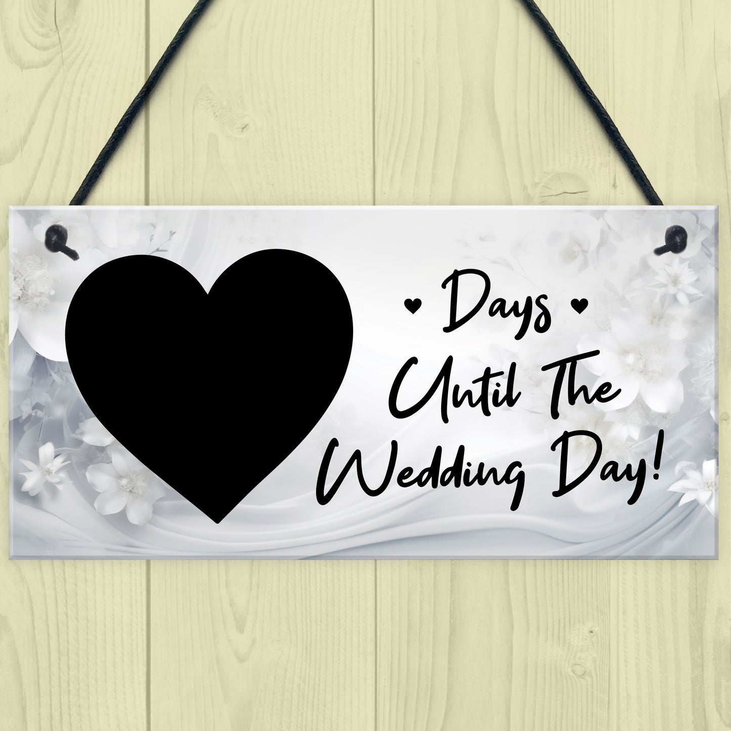 Wedding Countdown Plaque For Bride To Be Engagement Gifts