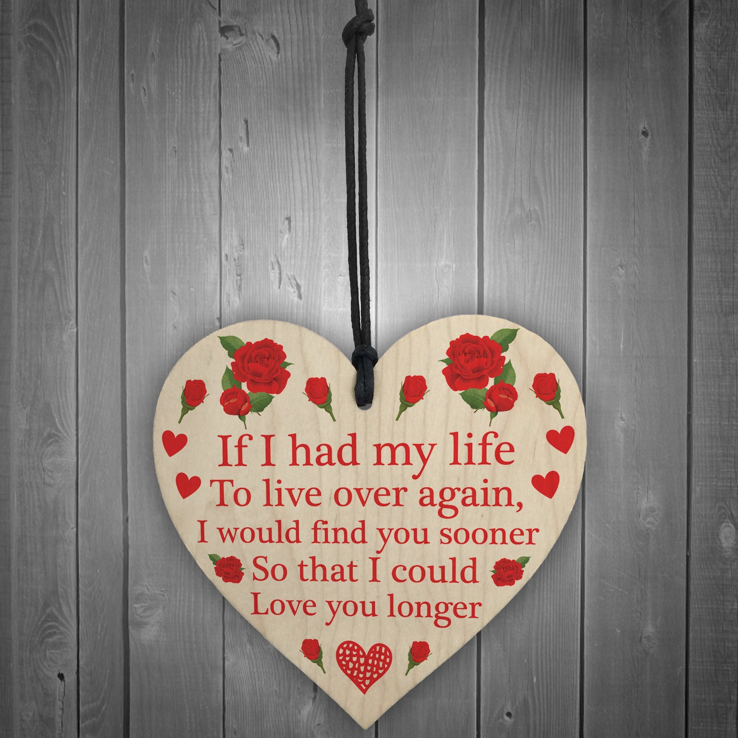 Wood Heart Gift For Him Her Valentines Anniversary Gift