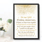 50th Wedding Anniversary Gift Framed Print Special 50th Gift