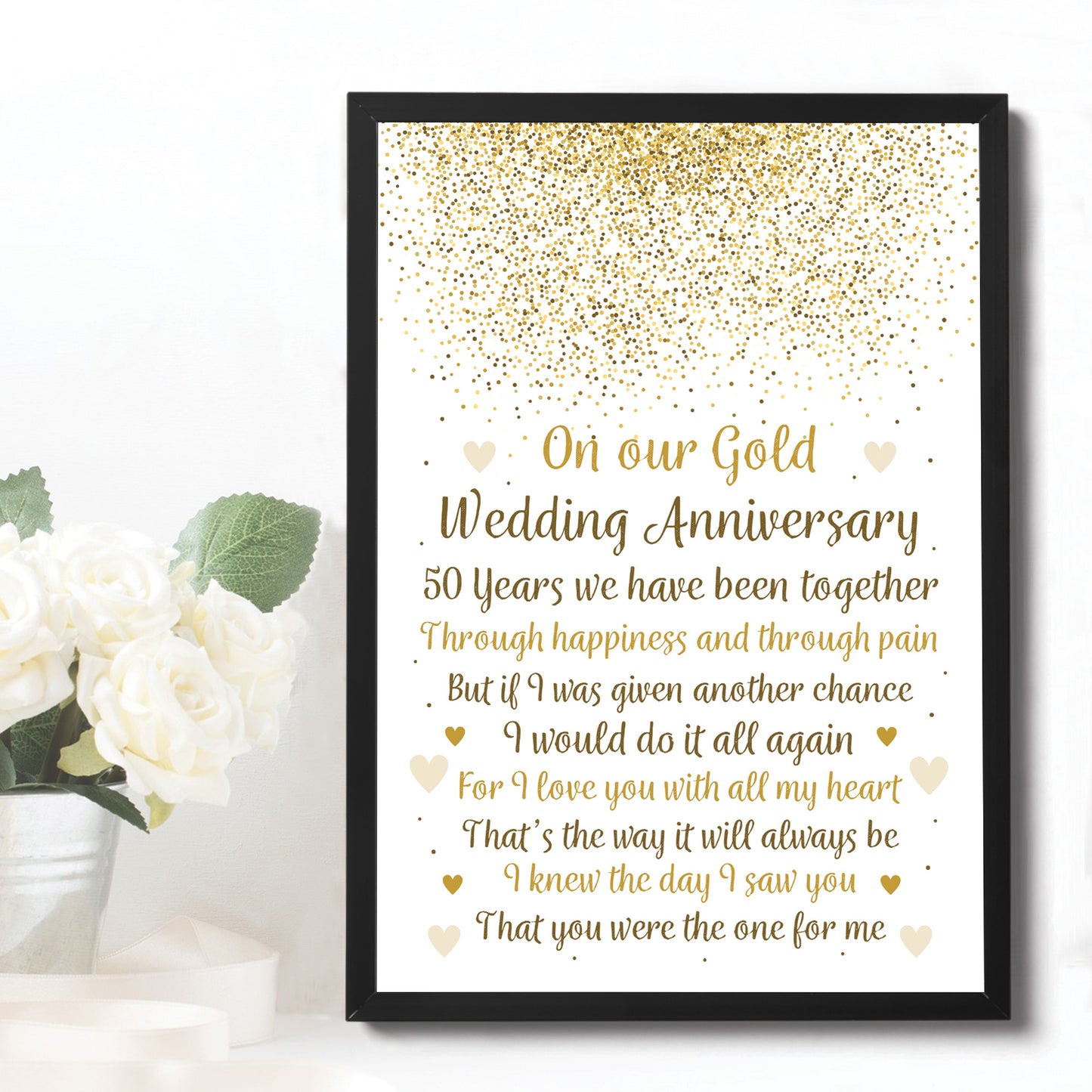 50th Wedding Anniversary Gift Framed Print Special 50th Gift