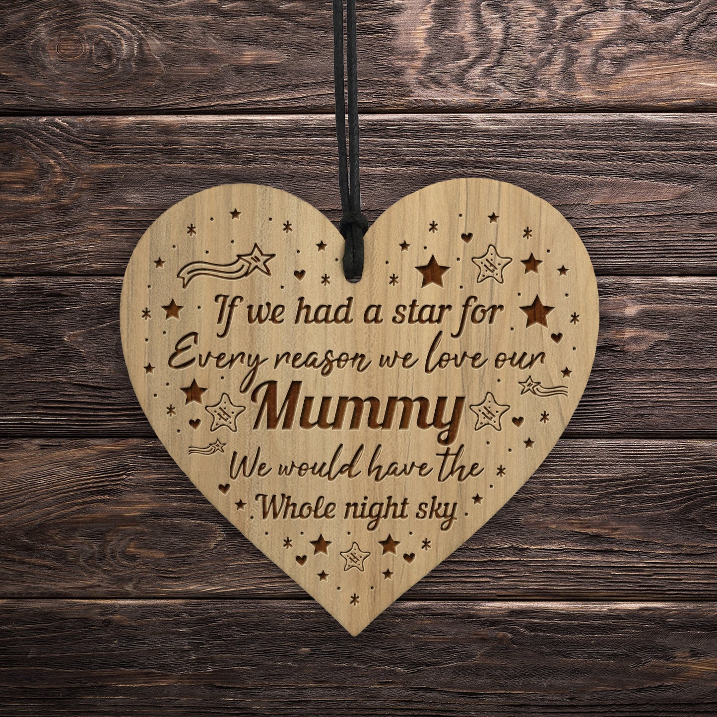 Mummy Gifts LOVE Engraved Heart Mummy Birthday Christmas Gift