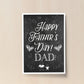 Happy Fathers Day Dad Print Gift From Daughter Son Keepsake