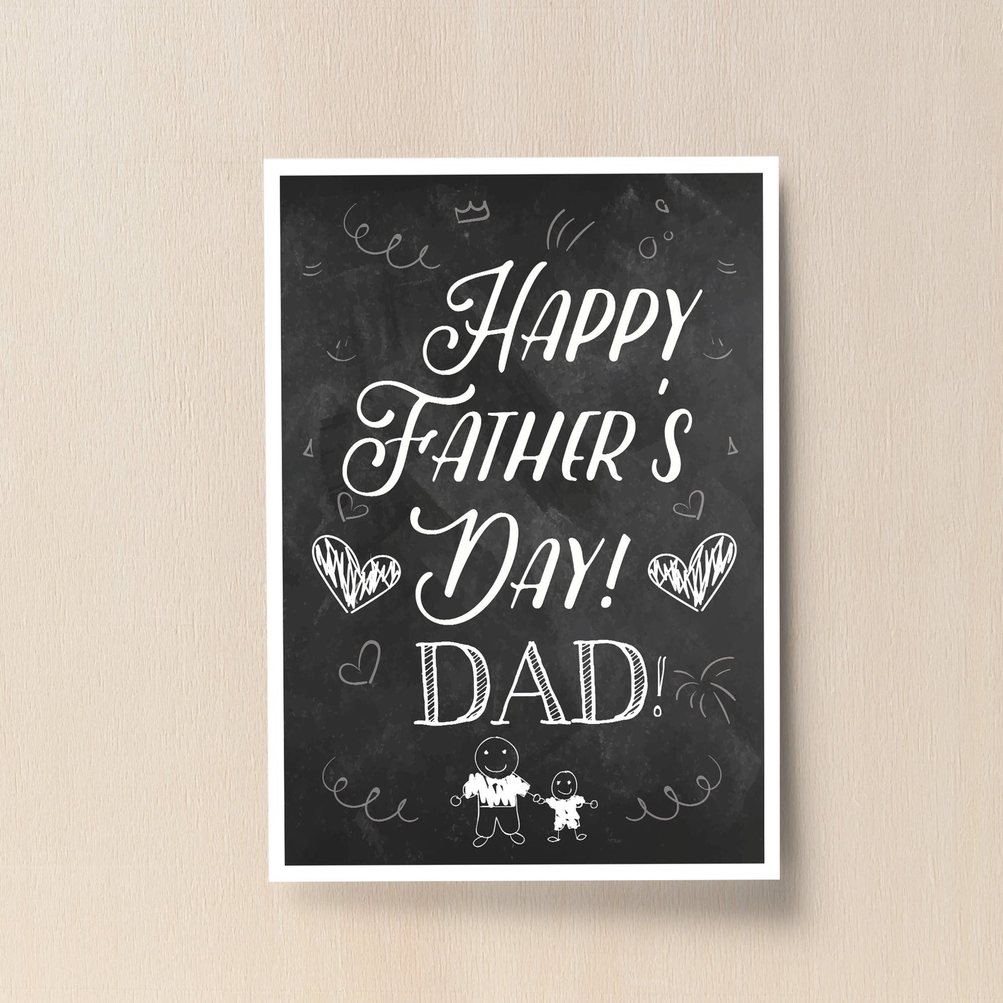 Happy Fathers Day Dad Print Gift From Daughter Son Keepsake