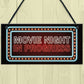 Novelty Cinema Room Sign NEON EFFECT Movie Night Plaque