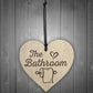 The Bathroom Shabby Chic Handmade Wooden Heart Toilet Sign