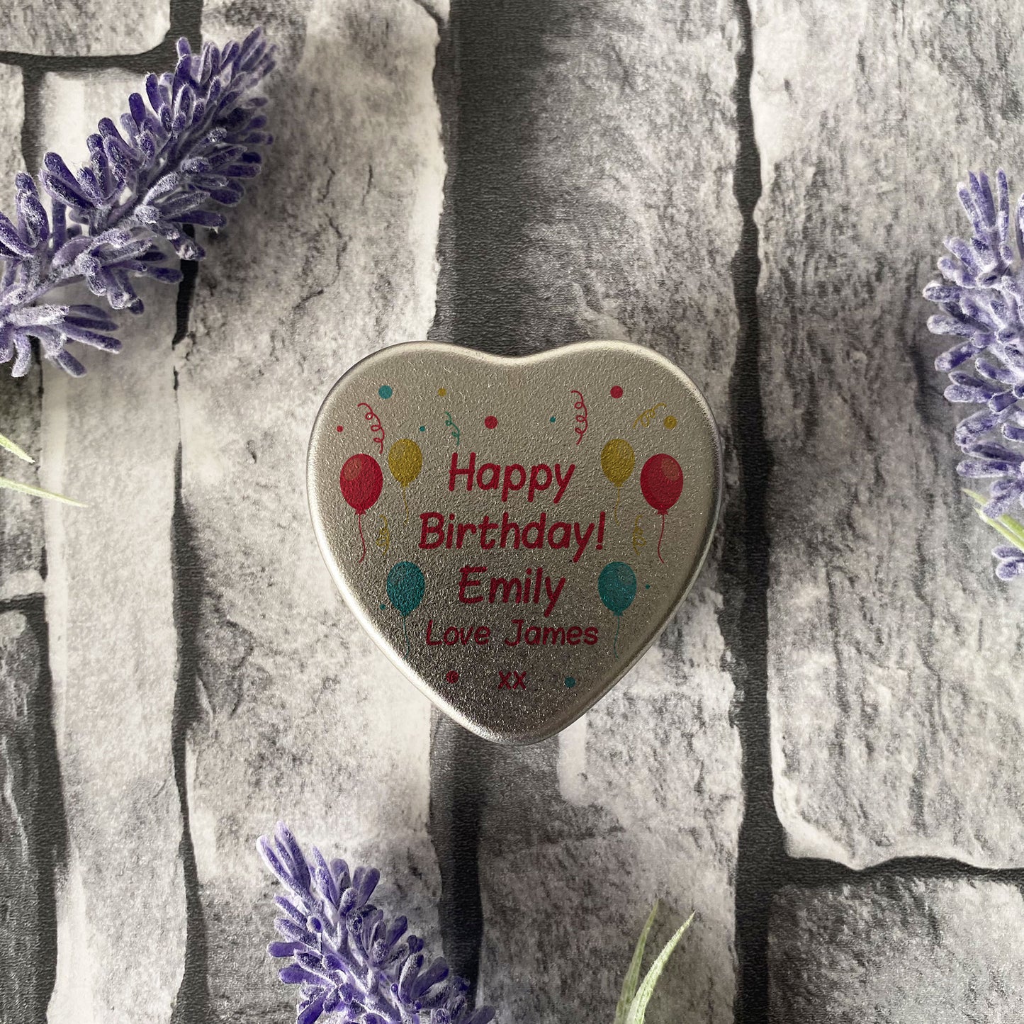 Novelty Birthday Gift For Daughter Son Personalised Heart Tin