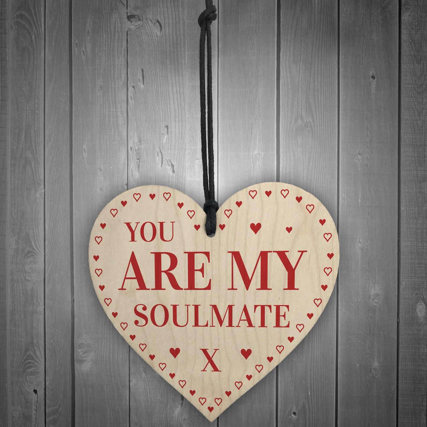 You Are My Soulmate Gift Wooden Heart Girlfriend Boyfriend