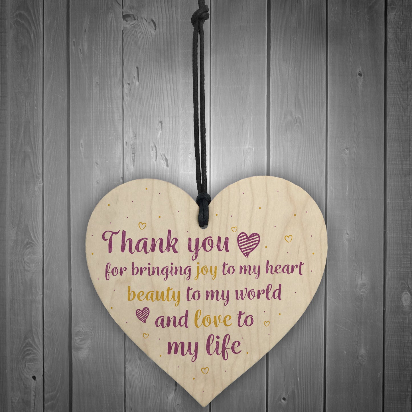 Thank You Gift Wedding Anniversary Gift Wood Heart Gift For Her