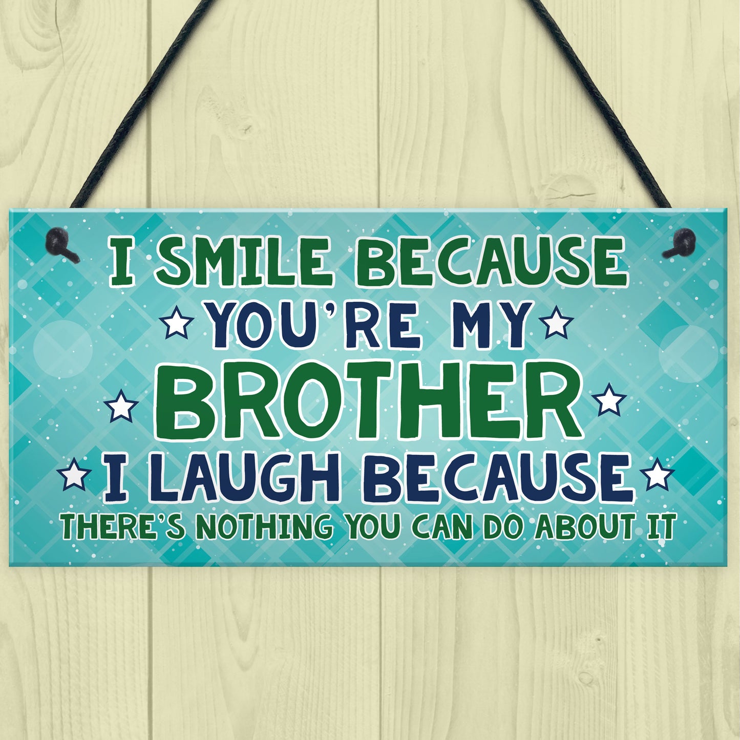 Funny Brother Gift Hanging Plaque Novelty Brother Birthday Xmas