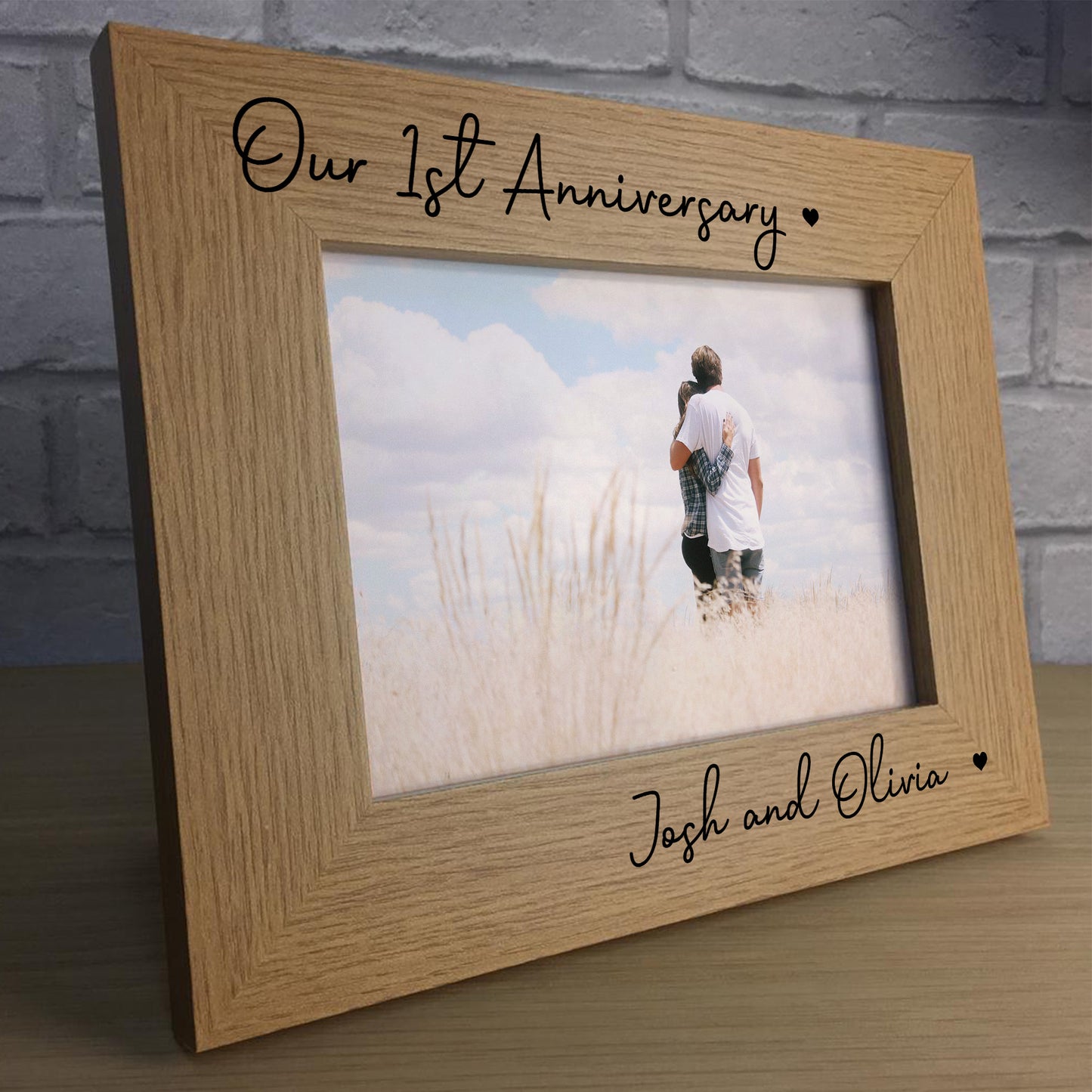Personalised 1st 2nd 3rd 5th 10th 20th Anniversary Gift Frame