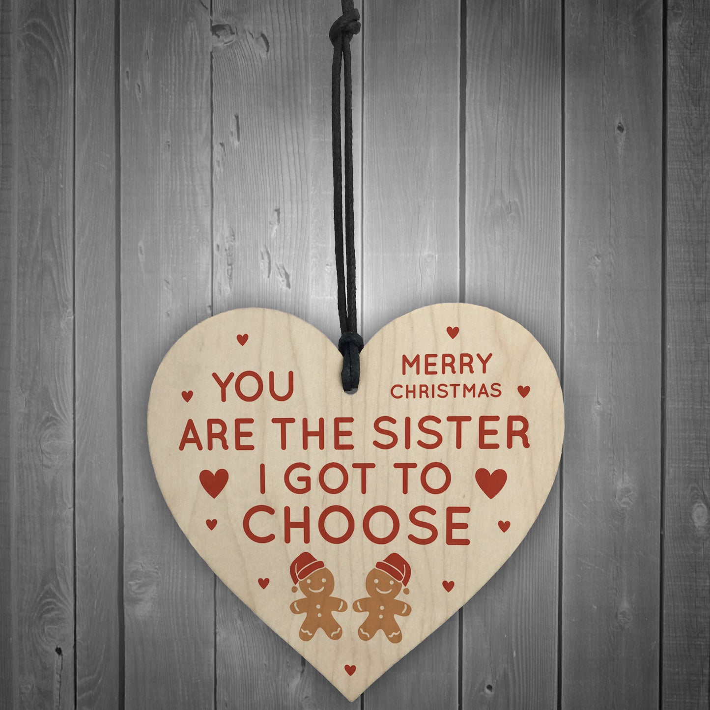 Best Friend Heart Hanging Sign Christmas Decoration Sister Gifts