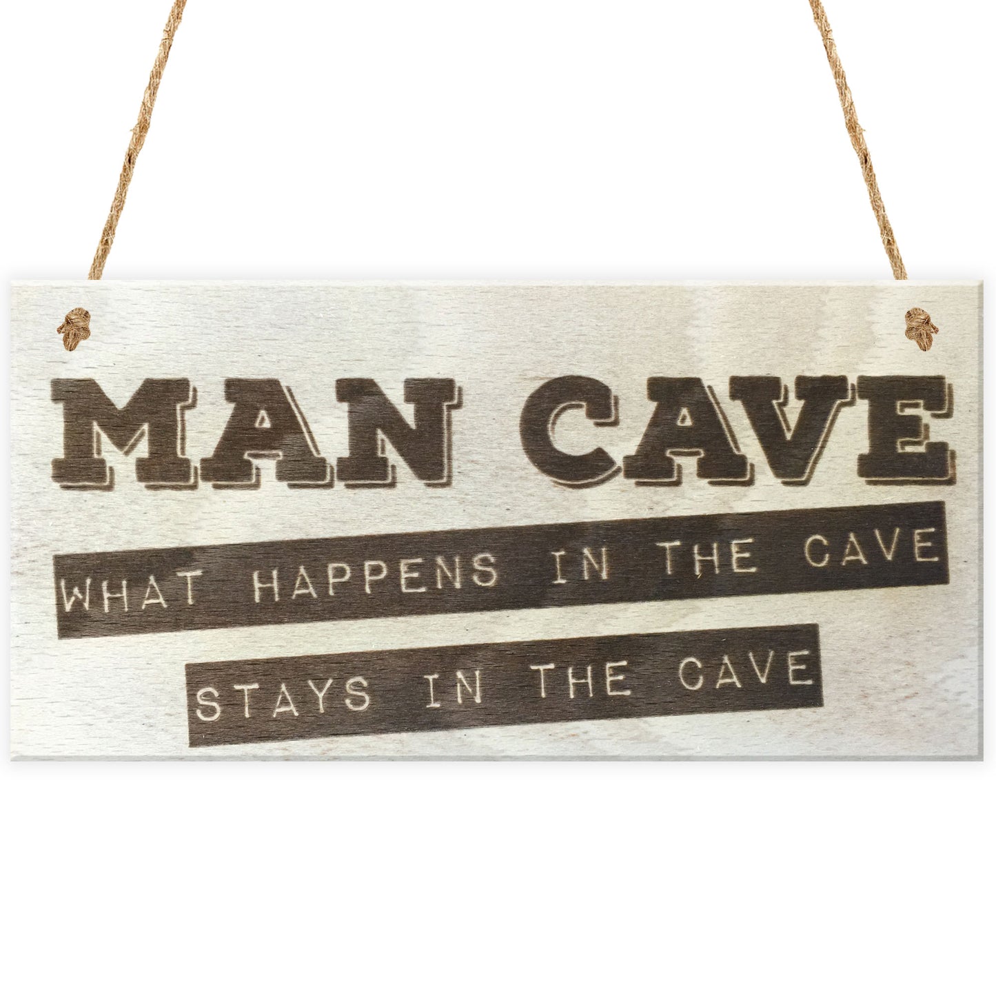 Man Cave Novelty Wooden Hanging Plaque Funny Sign Gift