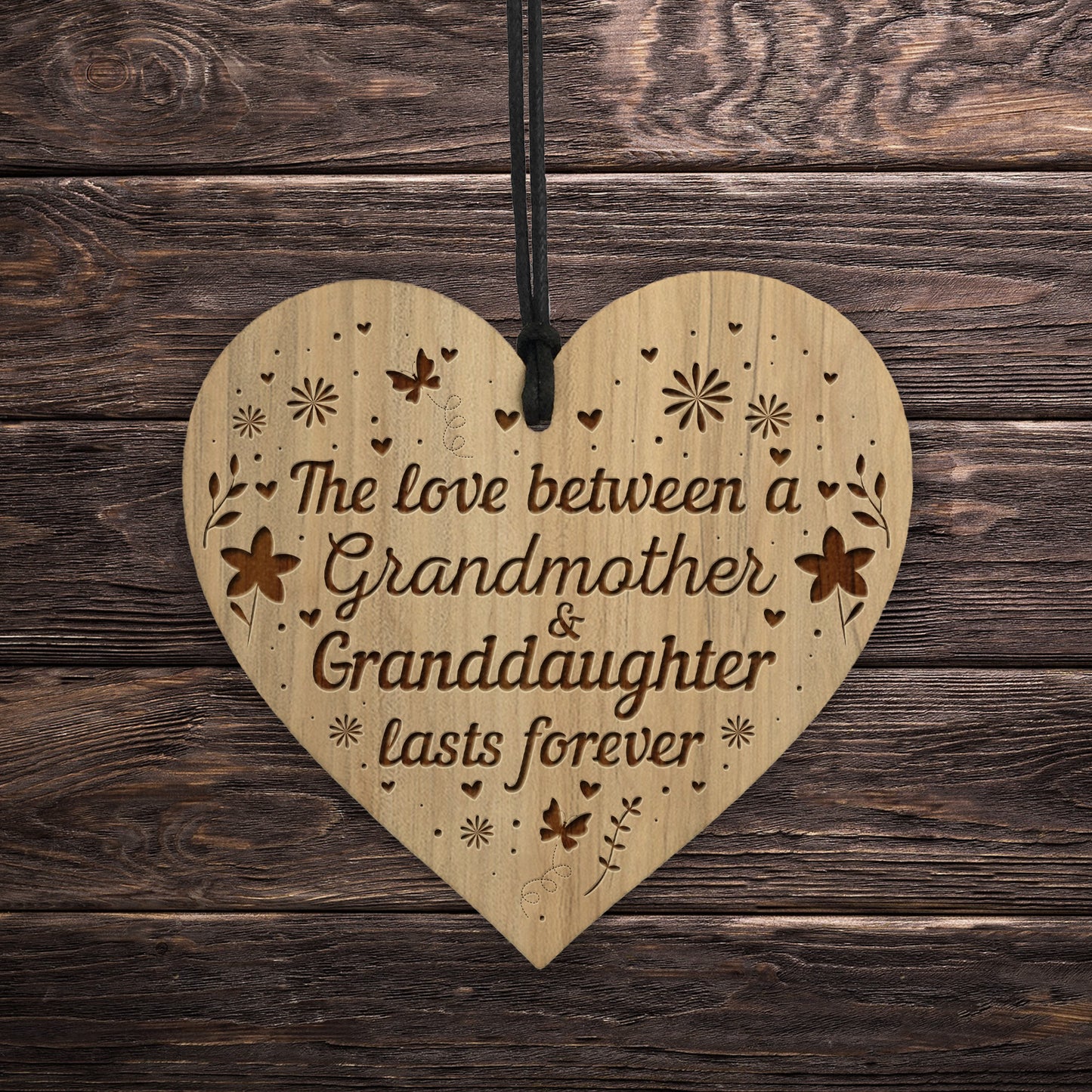 Grandmother Granddaughter Gifts Engraved Heart Birthday Xmas