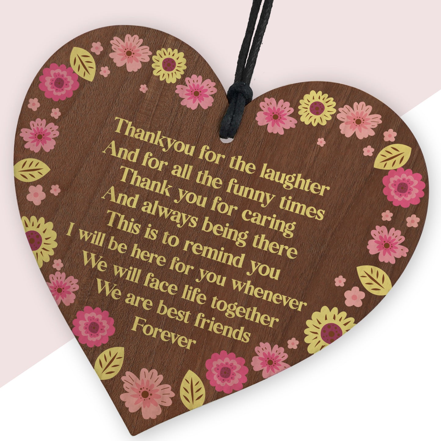 Best Friends Forever Wooden Heart Plaque Handmade Gifts