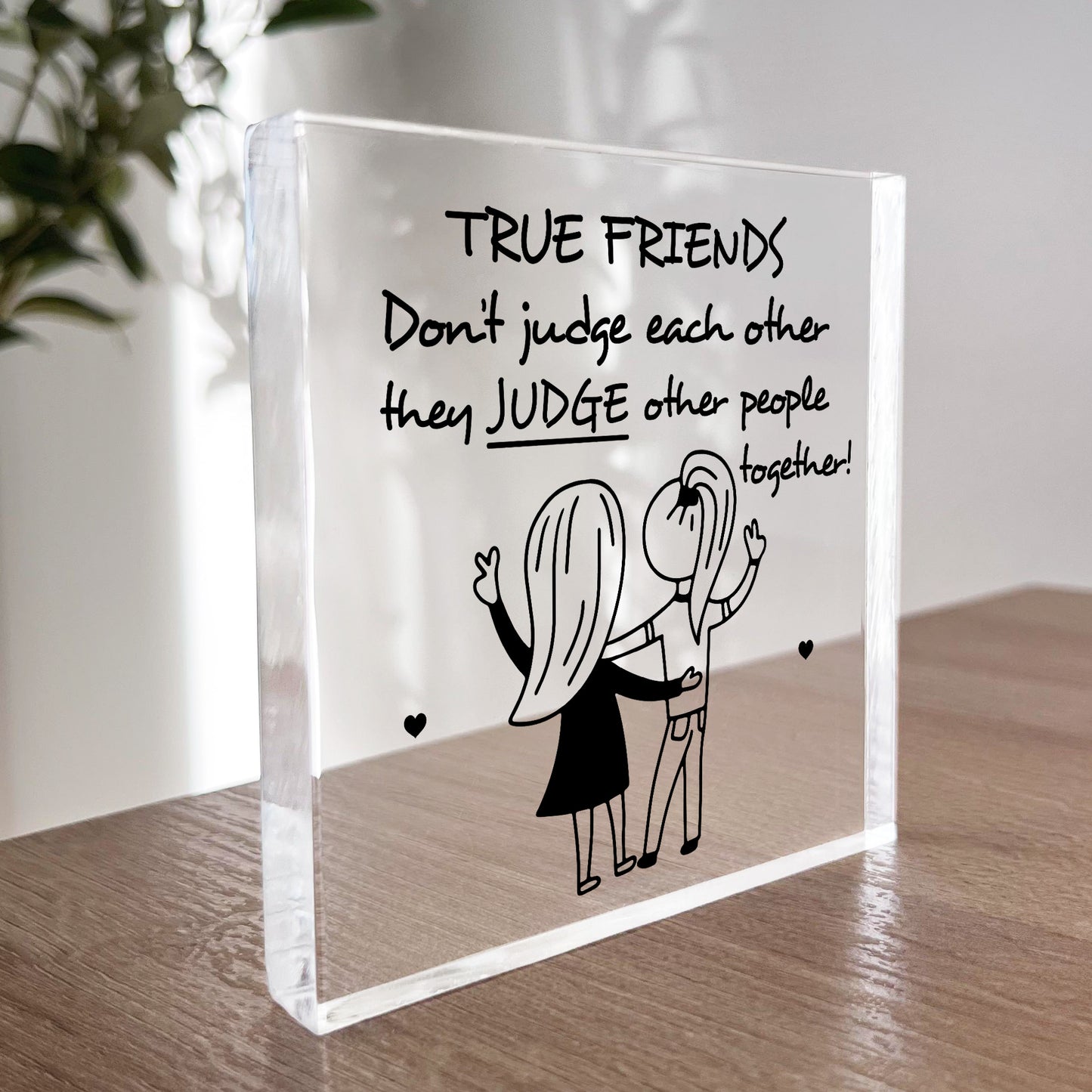 TRUE FRIENDS Gift Friendship Plaque Gift For Her Women Christmas