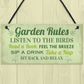 Novelty Garden Rules Hanging Sign For Garden Shed Summer House