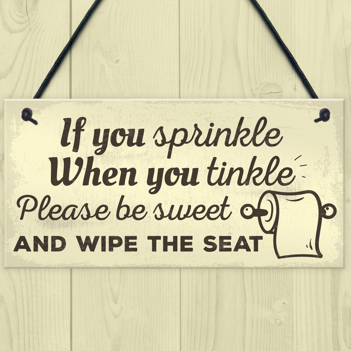 Funny Toilet Bathroom Sign For Door Hanging Plaque For House
