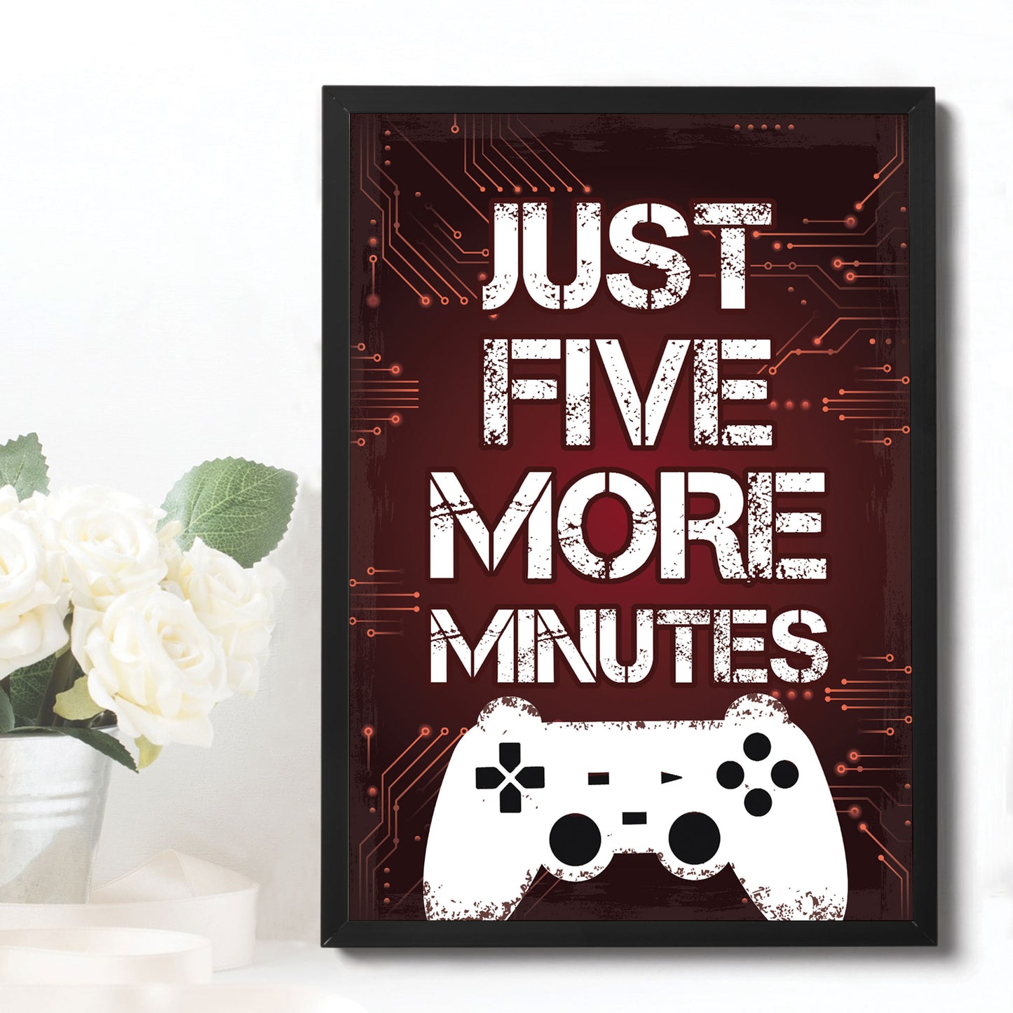 Gaming Gift For Boys Bedroom Wall Art Man Cave Sign Framed Print