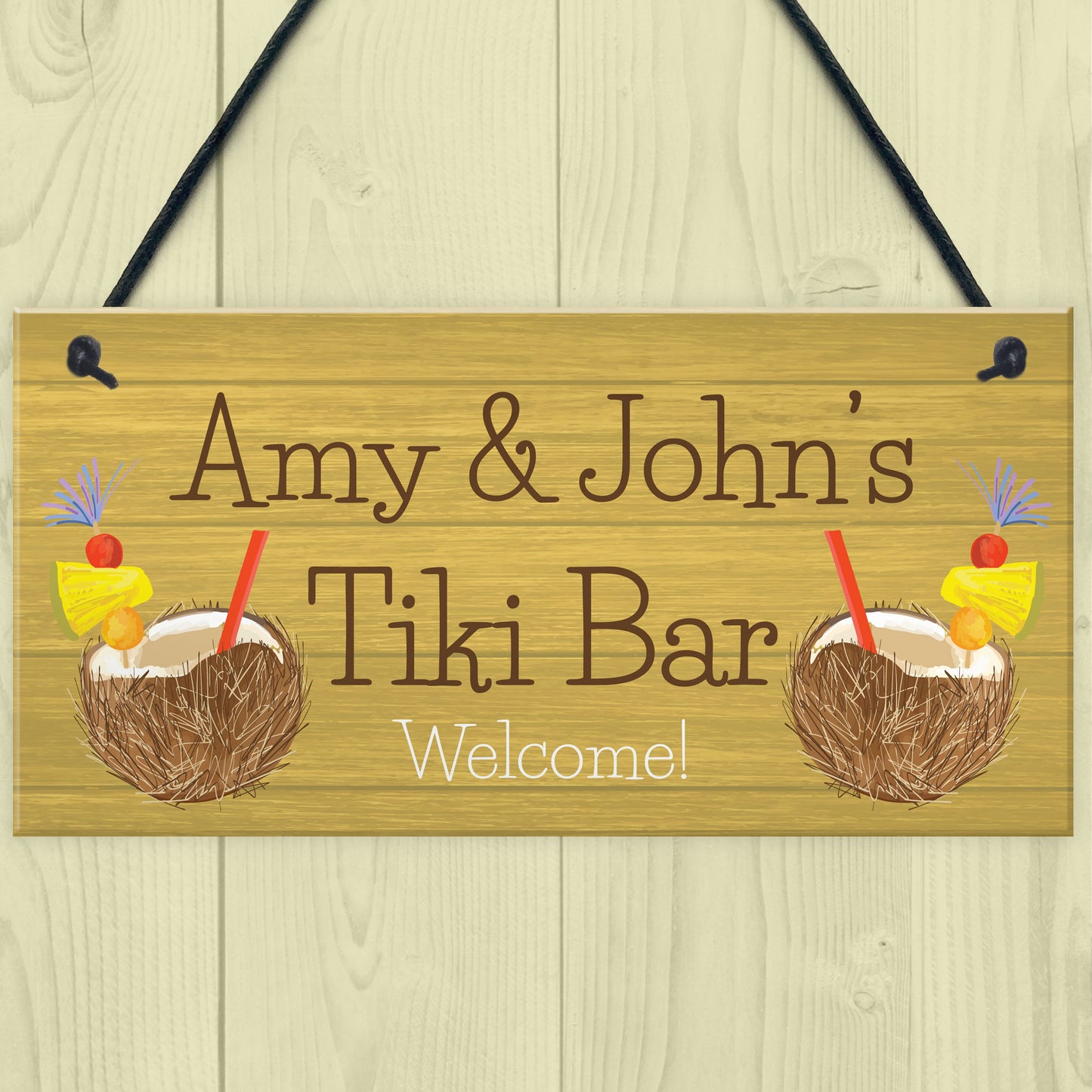 Personalised Tiki Bar Garden Sign Home Decor Signs For Garden