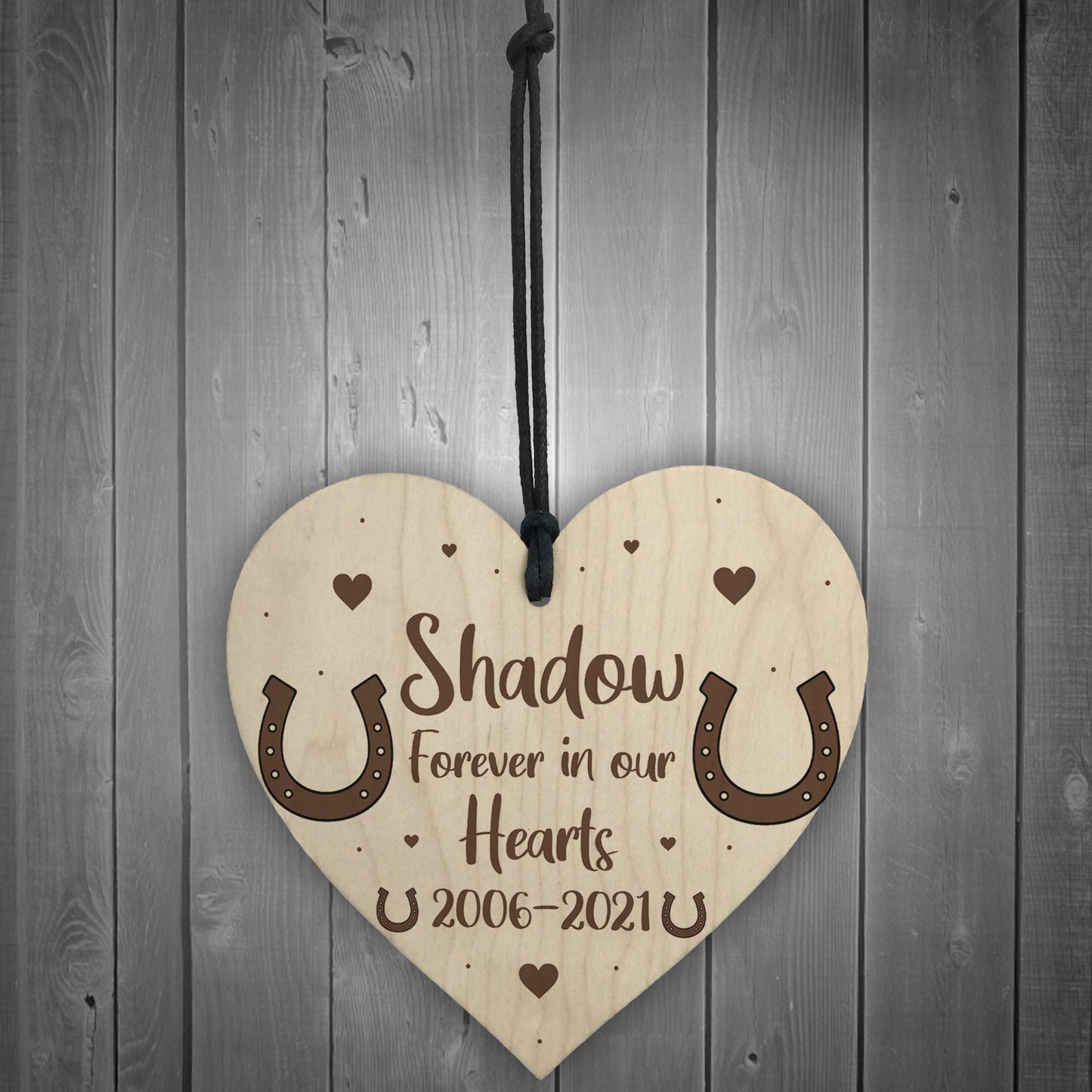Memorial Bauble For Horse Heart Personalised Christmas Decor