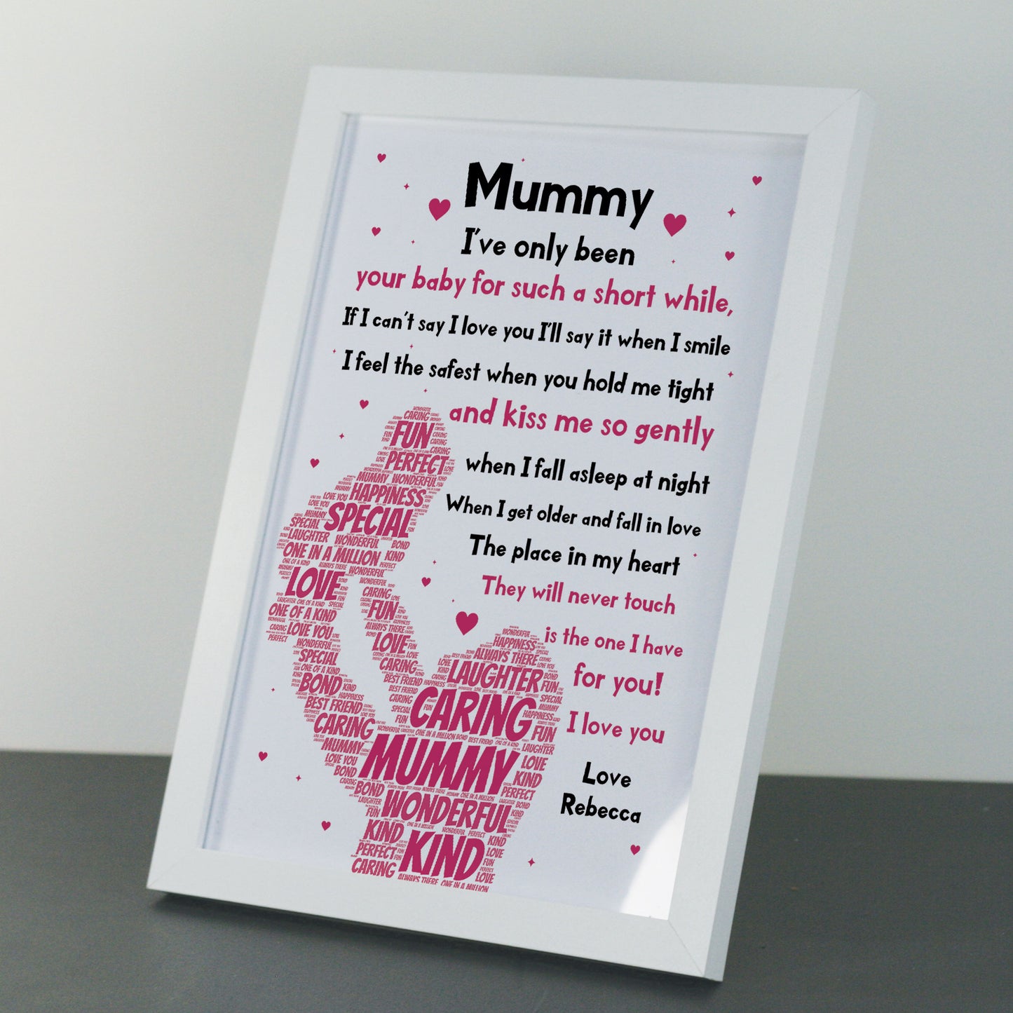 Newborn Baby Gift For Mummy Framed Print Mummy Birthday Xmas