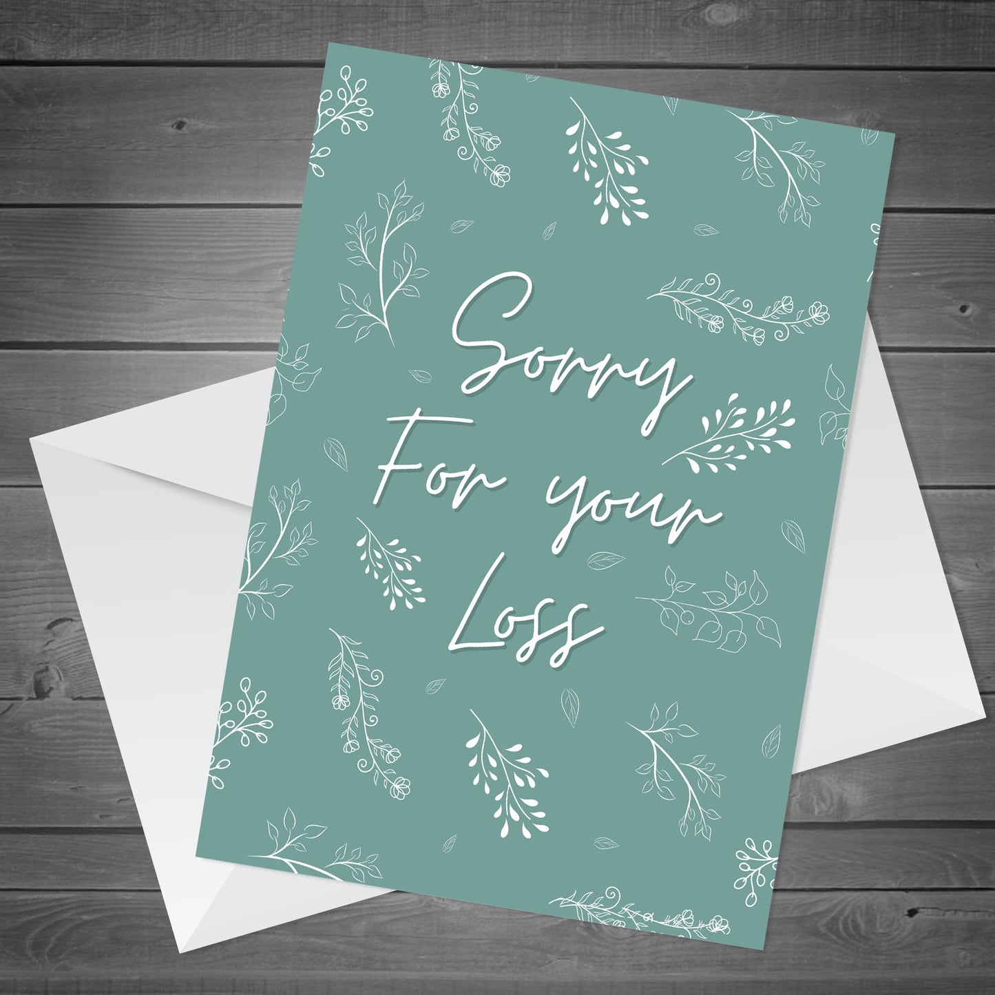 Sorry For Your Loss Floral Condolences Sympathy Bereavement Card
