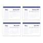 2024 Calendar Month To View Spiral Bound Flipbook Tabletop