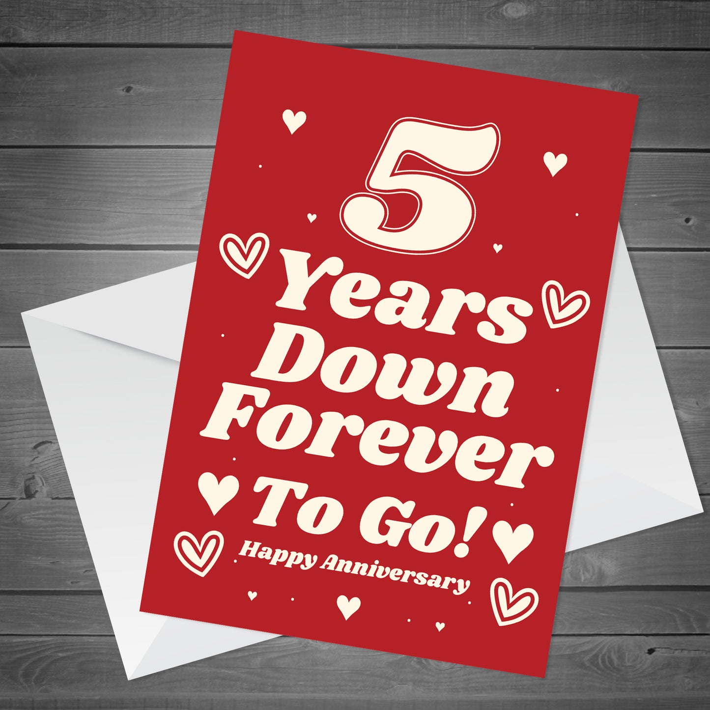 Funny Joke 5th Anniversary Card For Husband Wife Card For Him