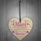 Special Mother's Day Gift Card Wooden Heart Mum Birthday Gifts