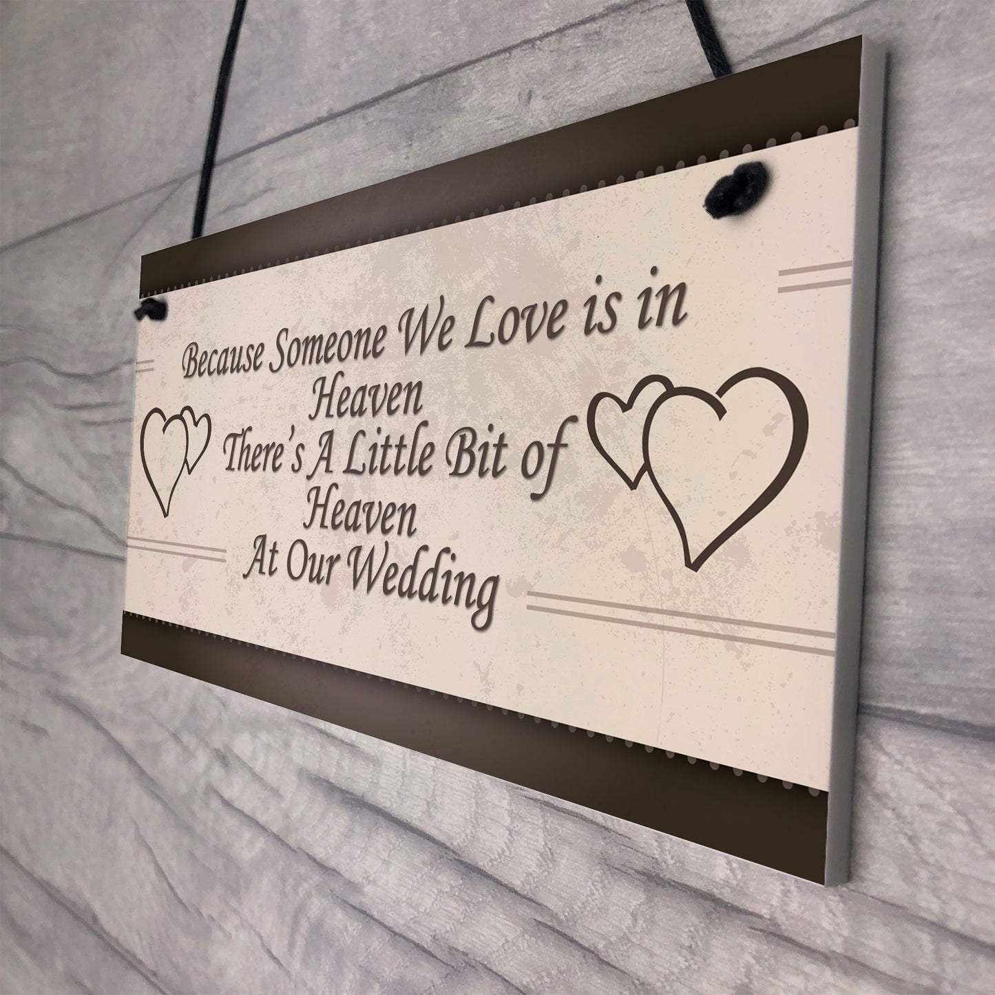 Wedding Decoration Plaque Heaven At Our Wedding Shabby Chic Sign