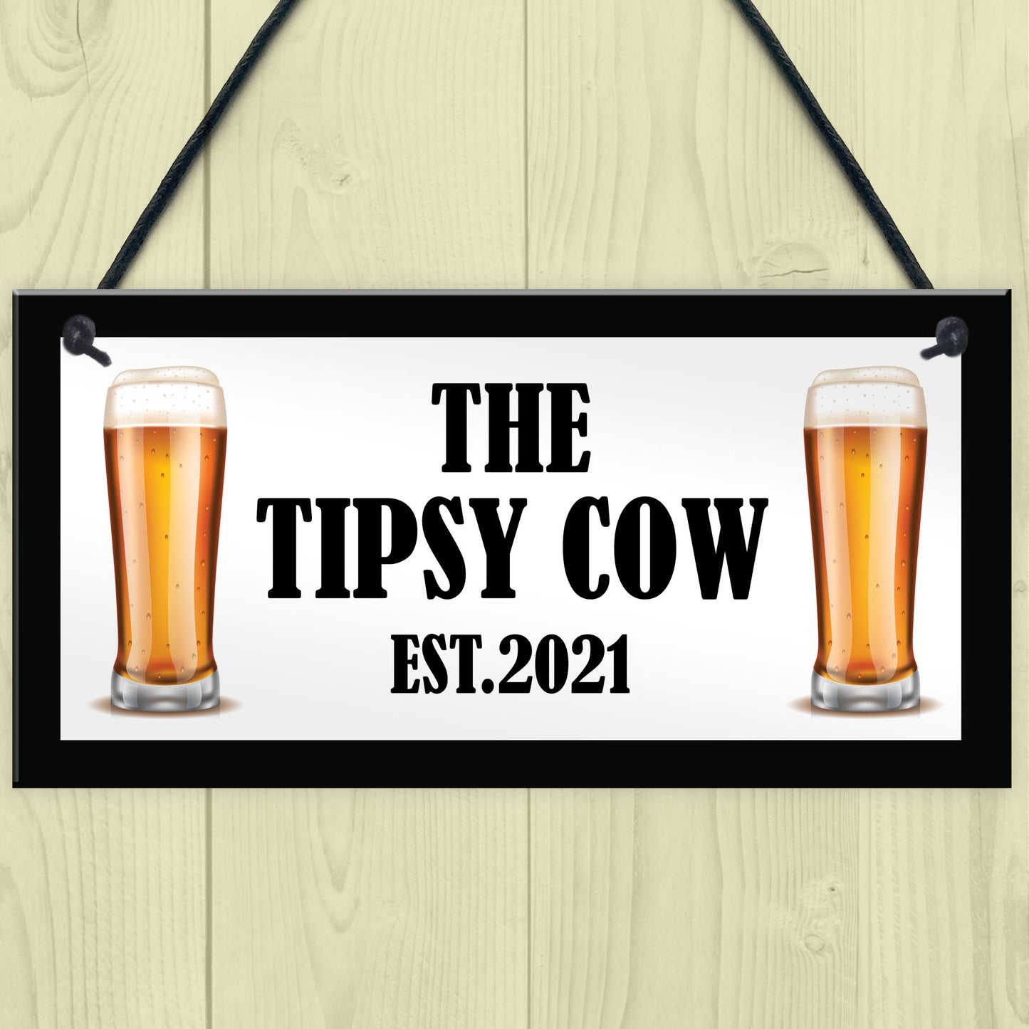Quirky Funny Home Bar Sign Personalised Man Cave Garage Pub