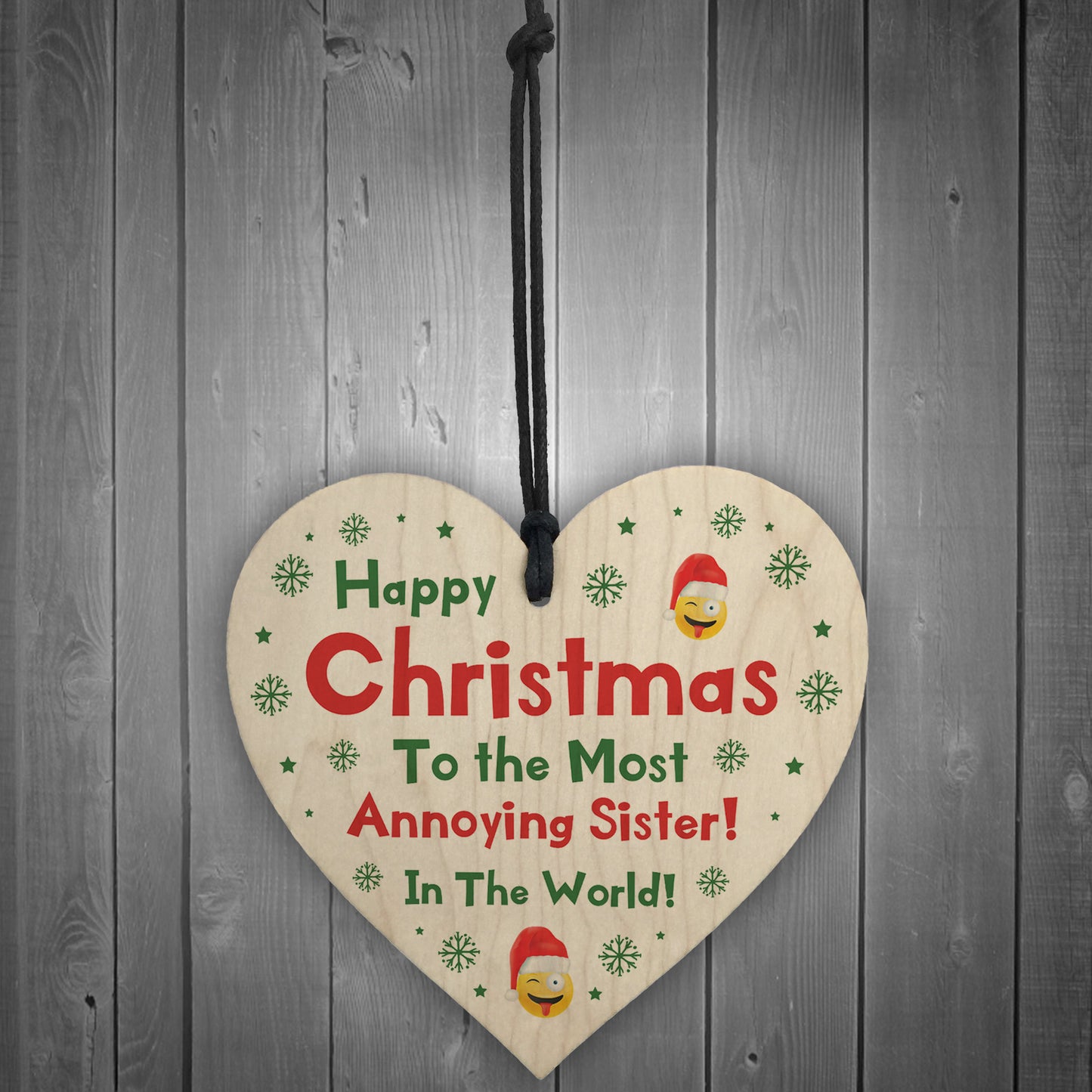 Funny Joke Sister Gift For Christmas Heart Novelty Sister Gift