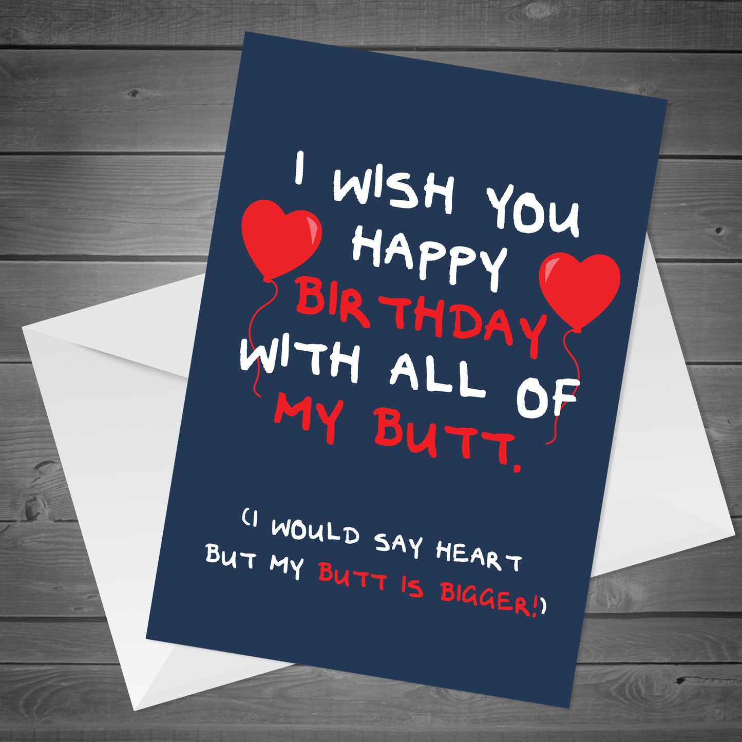 Funny CHEEKY Birthday Card For Boyfriend Husband Rude Card