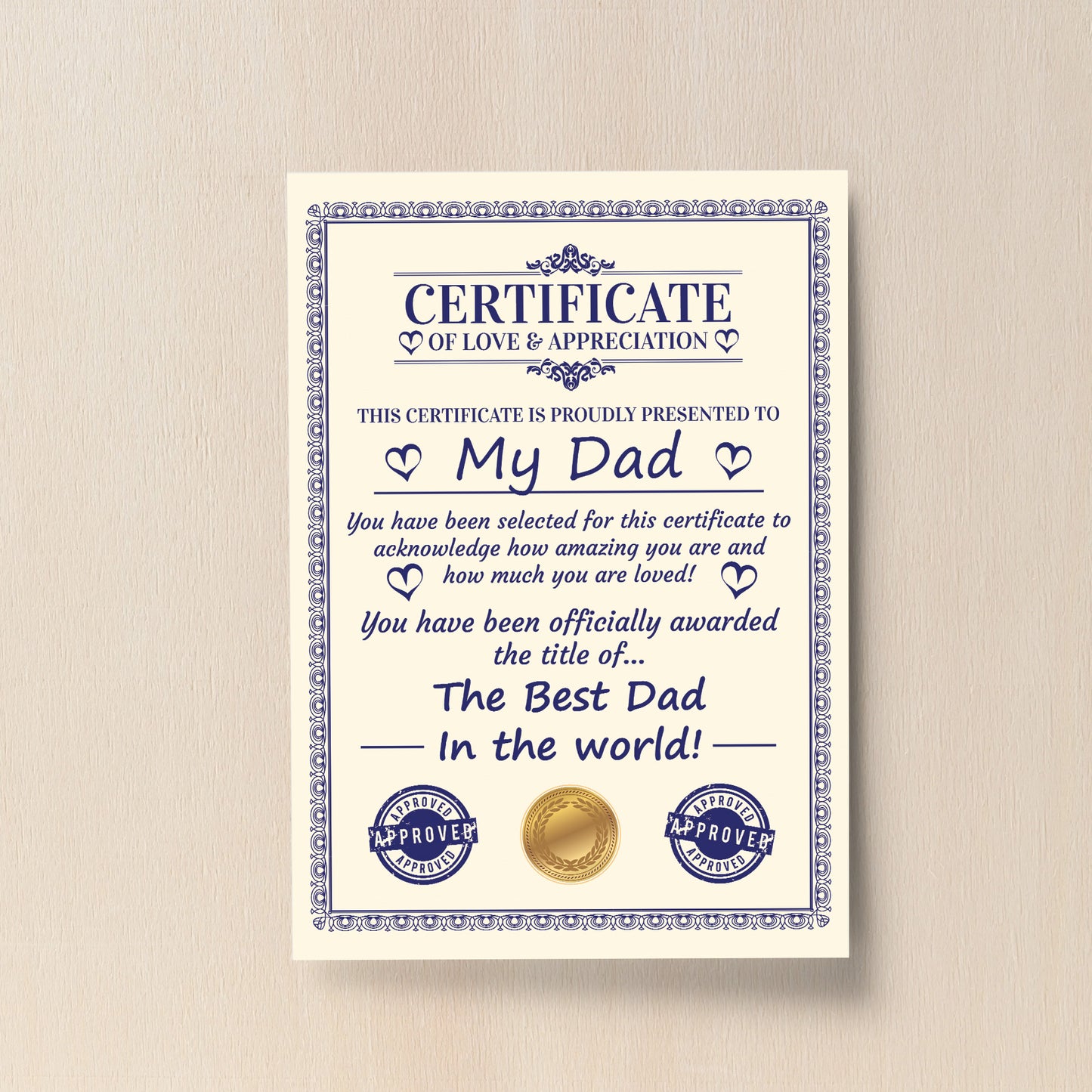 Novelty Gift For Dad Print Funny Dad Birthday Gift Thank You