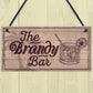 Vintage Shabby Chic Bar Sign Brandy Plaque Home Bar Wedding Gift