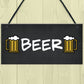 Beer Sign Hanging Home Bar Man Cave Pub Garage Sign Beer Gift