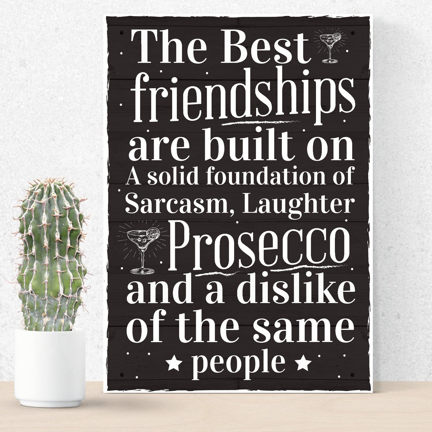 Friendship Sign Best Friend Prosecco Plaque Gifts For Women Her