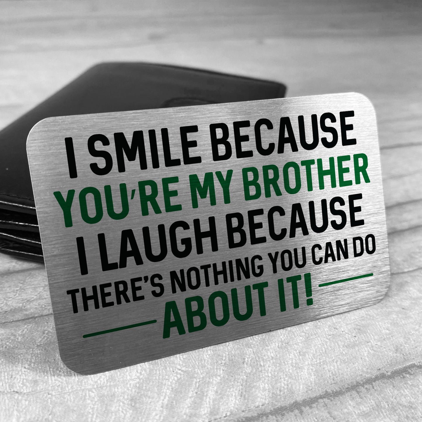 Novelty Brother Gifts Metal Wallet Card Gifts For Brother Him