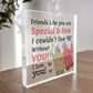 Christmas Gift for Friend Acrylic Plaque Best Friend Friendship