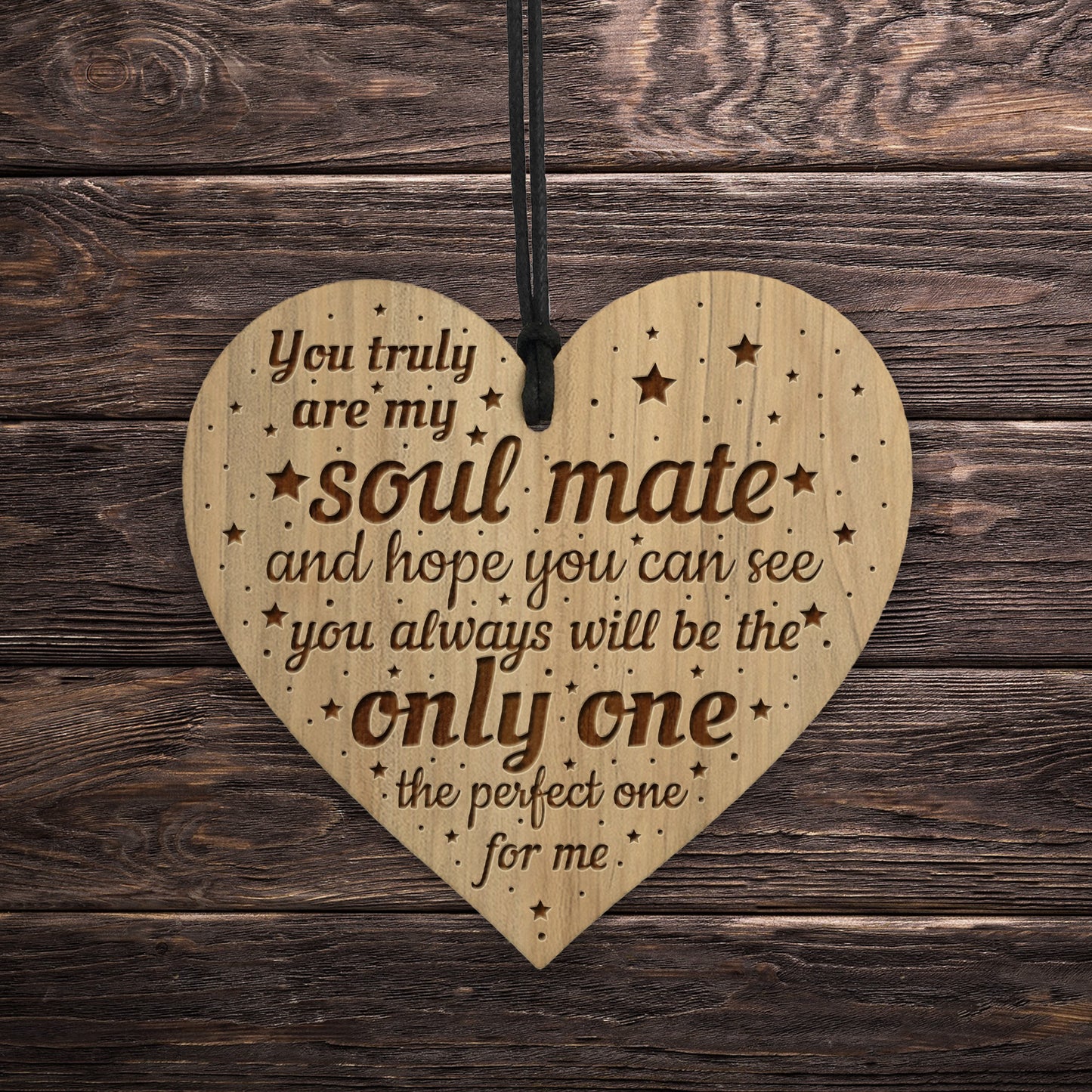 Anniversary Birthday Christmas For SOULMATE Gift Engraved Heart