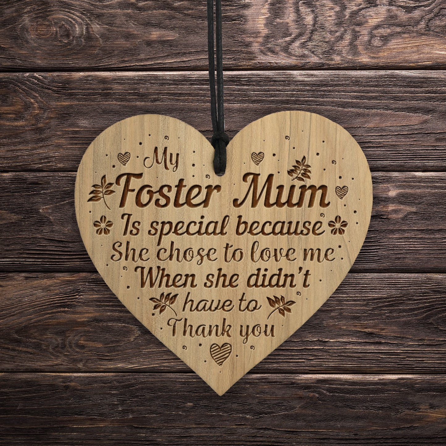 Foster Mum Gift For Birthday Christmas THANK YOU Gift Heart