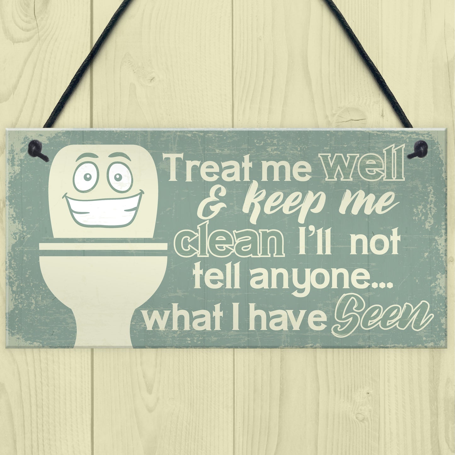 Funny BATHROOM Signs Shabby Chic Door Plaque Sign for Toilet