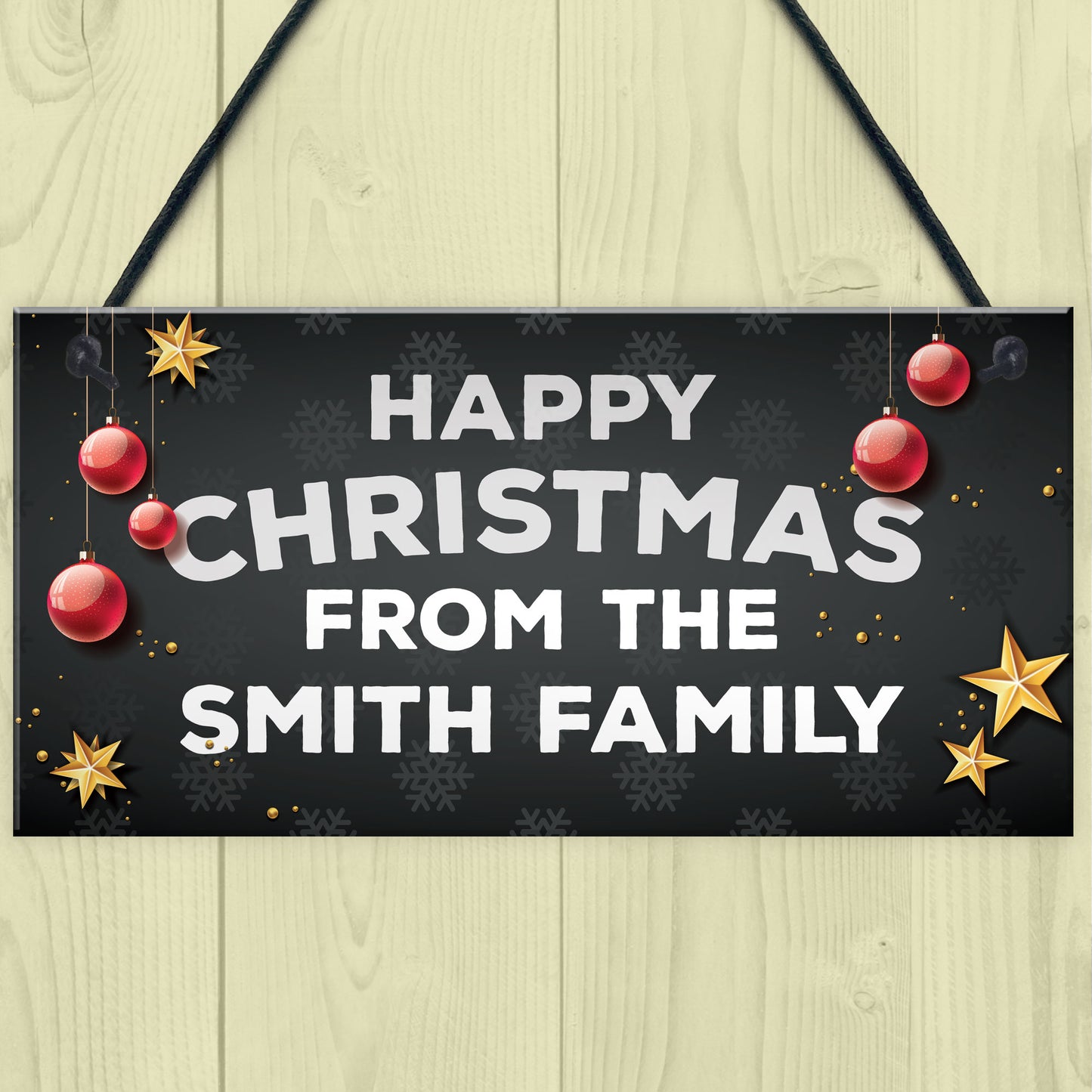 Happy Christmas Welcome Sign Personalised Christmas Decoration