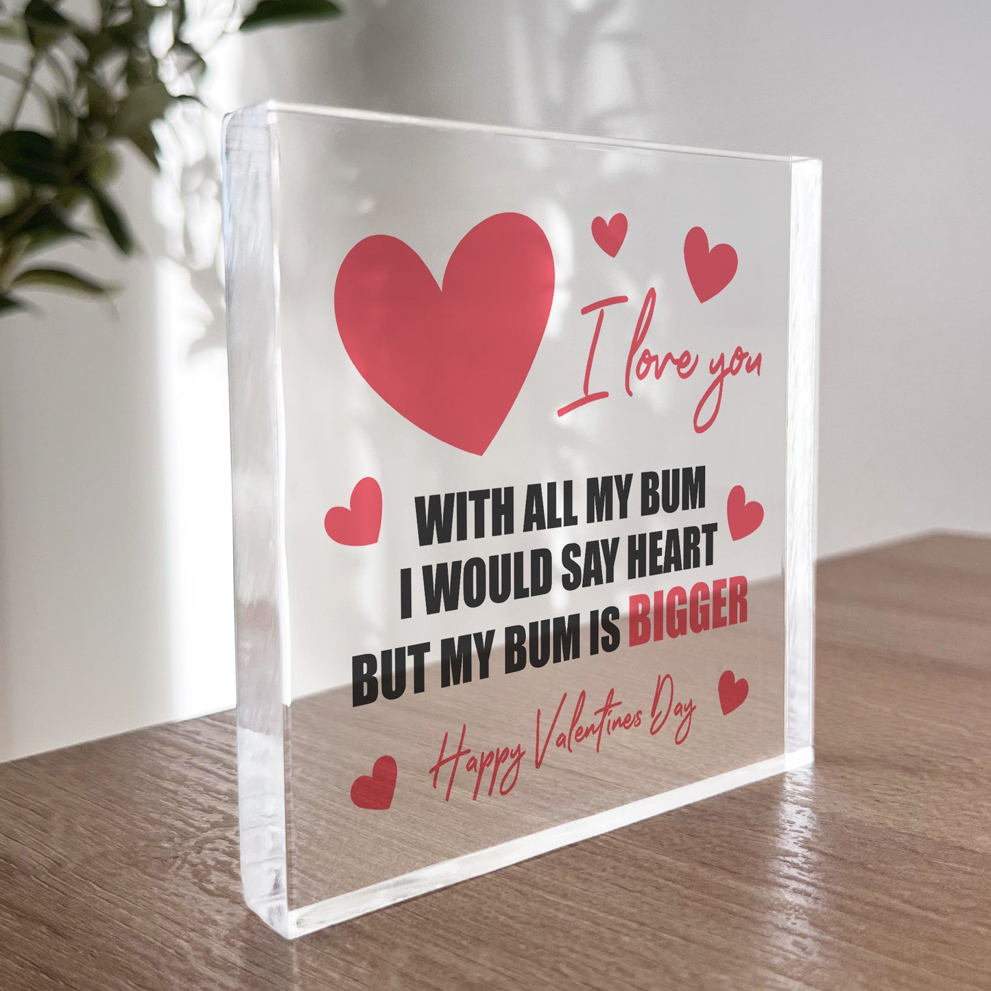 Love You All My Bum Funny Husband Boyfriend Valentine's Day Gift