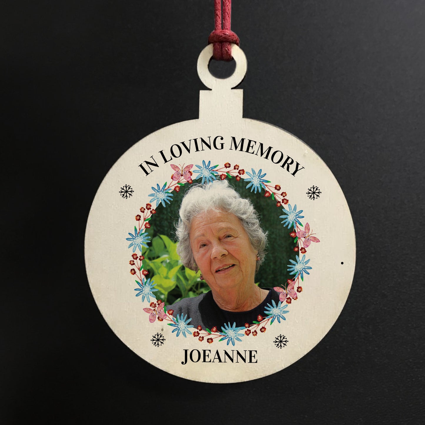 In Memory Christmas Tree Decoration Personalised Nan Mum Gift