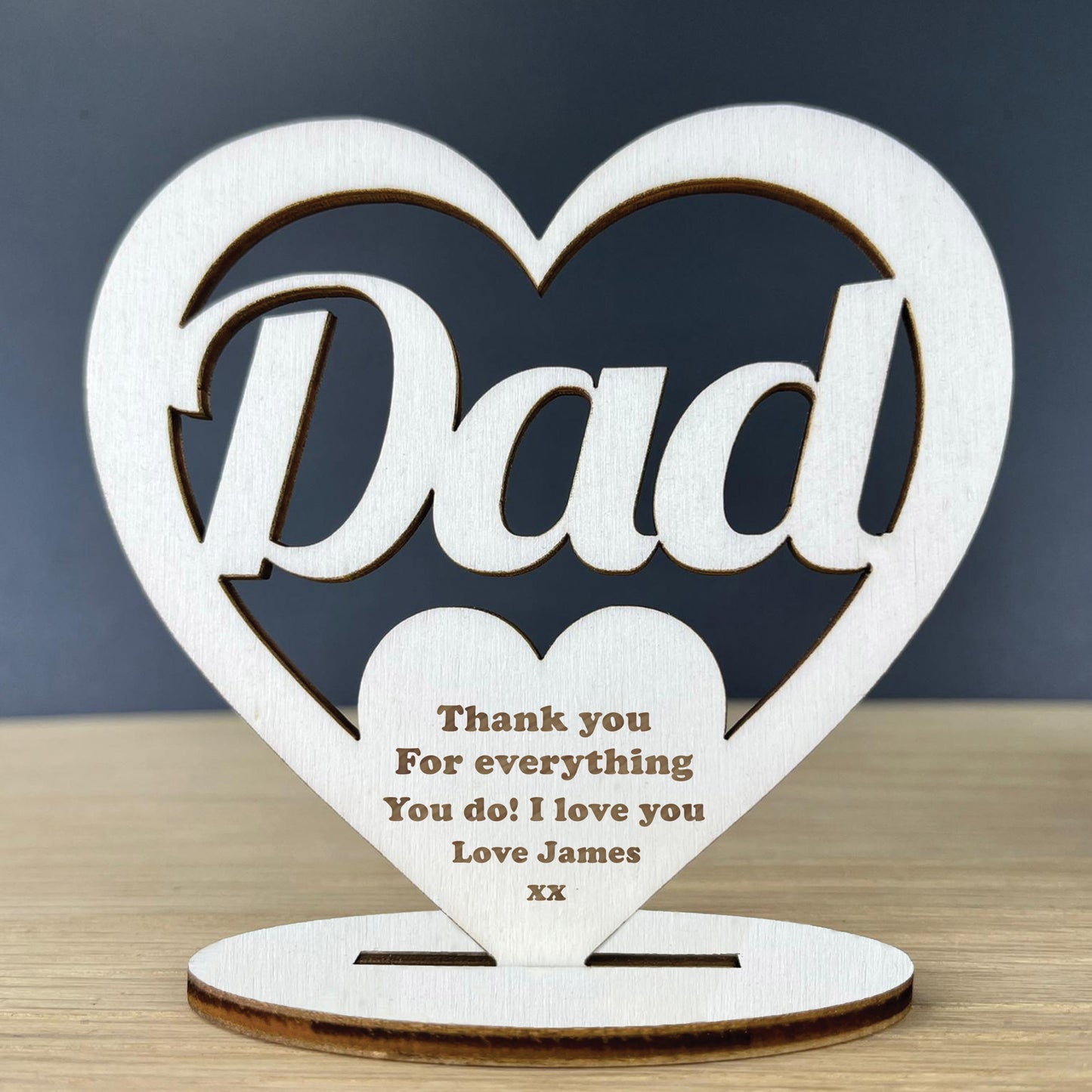 Dad Gift Fathers Day Gift Heart Dad Birthday Gift From Daughter